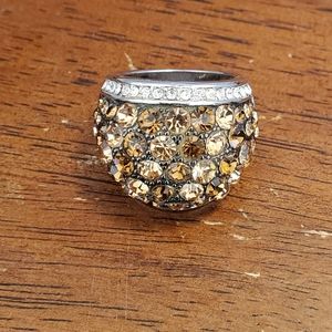 Chocolate & Silver cocktail ring from park Lane